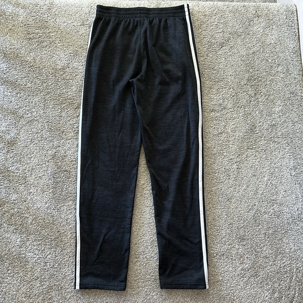 Adidas Kids Charcoal Warm Up Pants with White Stripes - Picture 5 of 6